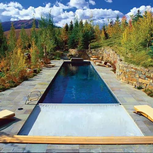 Pool cover installation detail