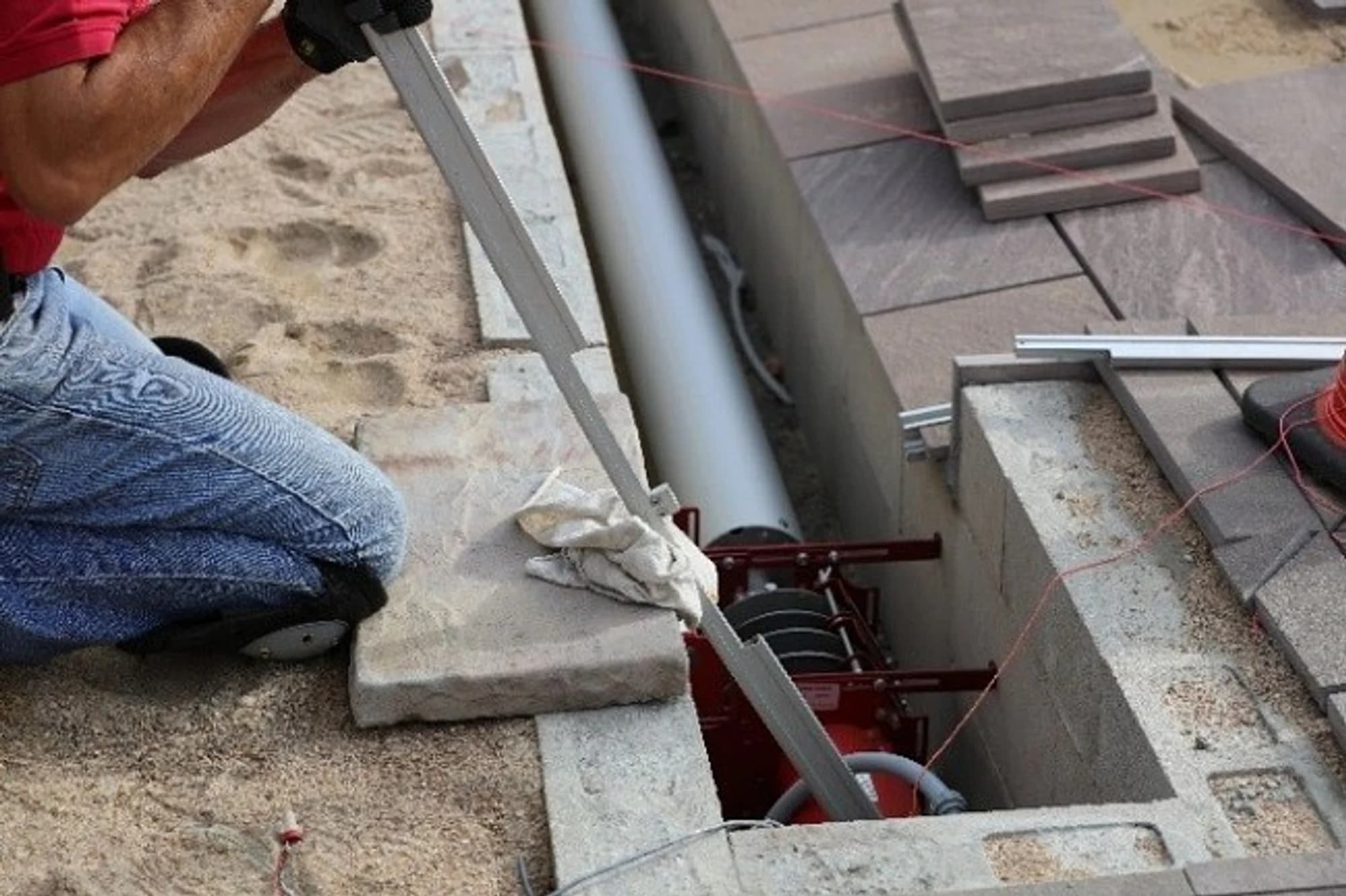 Pool cover installation step 16