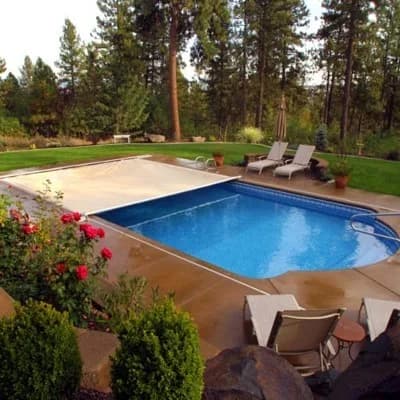 Recessed pool cover system